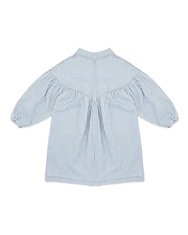 WINTER VACAY STRIPE DENIM DRESS 3-7 YRS