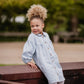 WINTER VACAY STRIPE DENIM DRESS 3-7 YRS