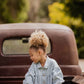 WINTER VACAY STRIPE DENIM DRESS 3-7 YRS