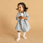 WINTER VACAY STRIPE DENIM DRESS
