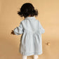 WINTER VACAY STRIPE DENIM DRESS