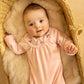 WILD GARDEN EMB. VELOUR ZIP ONESIE