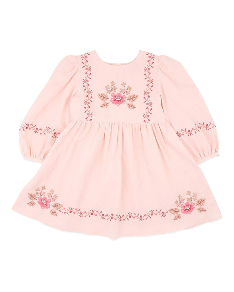 WILD GARDEN EMB. DRESS 3-7 YRS