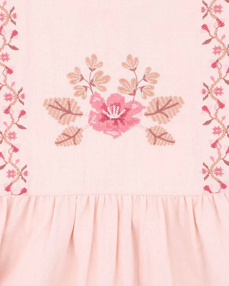 WILD GARDEN EMB. DRESS 3-7 YRS