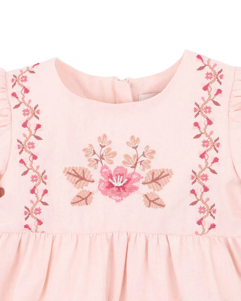 WILD GARDEN EMB. DRESS
