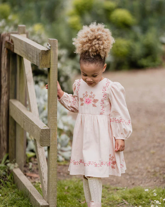 WILD GARDEN EMB. DRESS 3-7 YRS