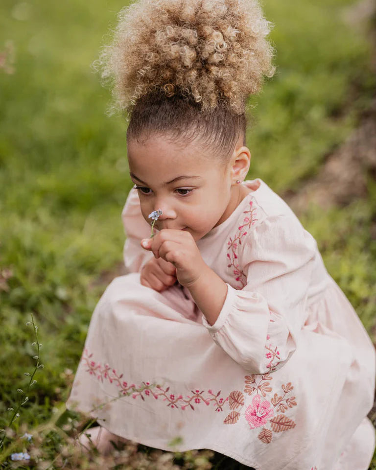 WILD GARDEN EMB. DRESS 3-7 YRS