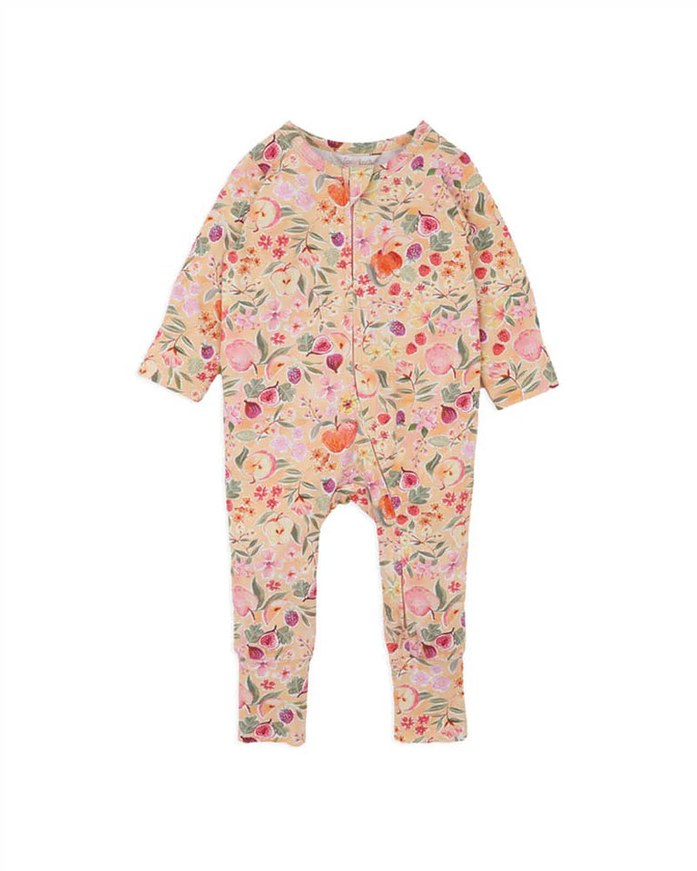 ORCHARD BLOOM ORGANIC LS ZIPSUIT