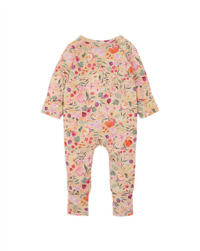 ORCHARD BLOOM ORGANIC LS ZIPSUIT