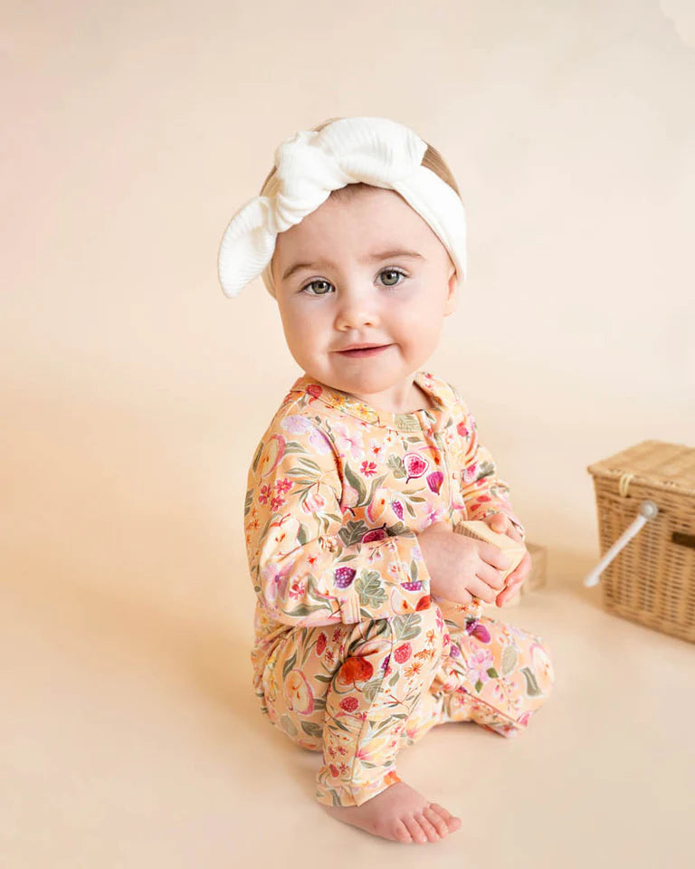 ORCHARD BLOOM ORGANIC LS ZIPSUIT