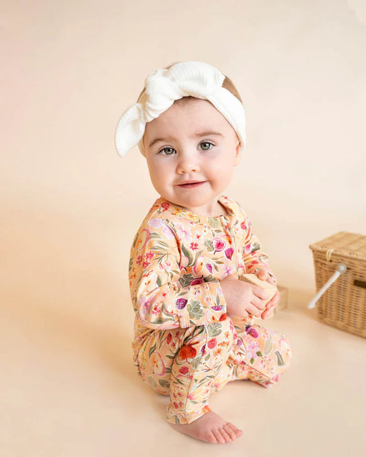 ORCHARD BLOOM ORGANIC LS ZIPSUIT