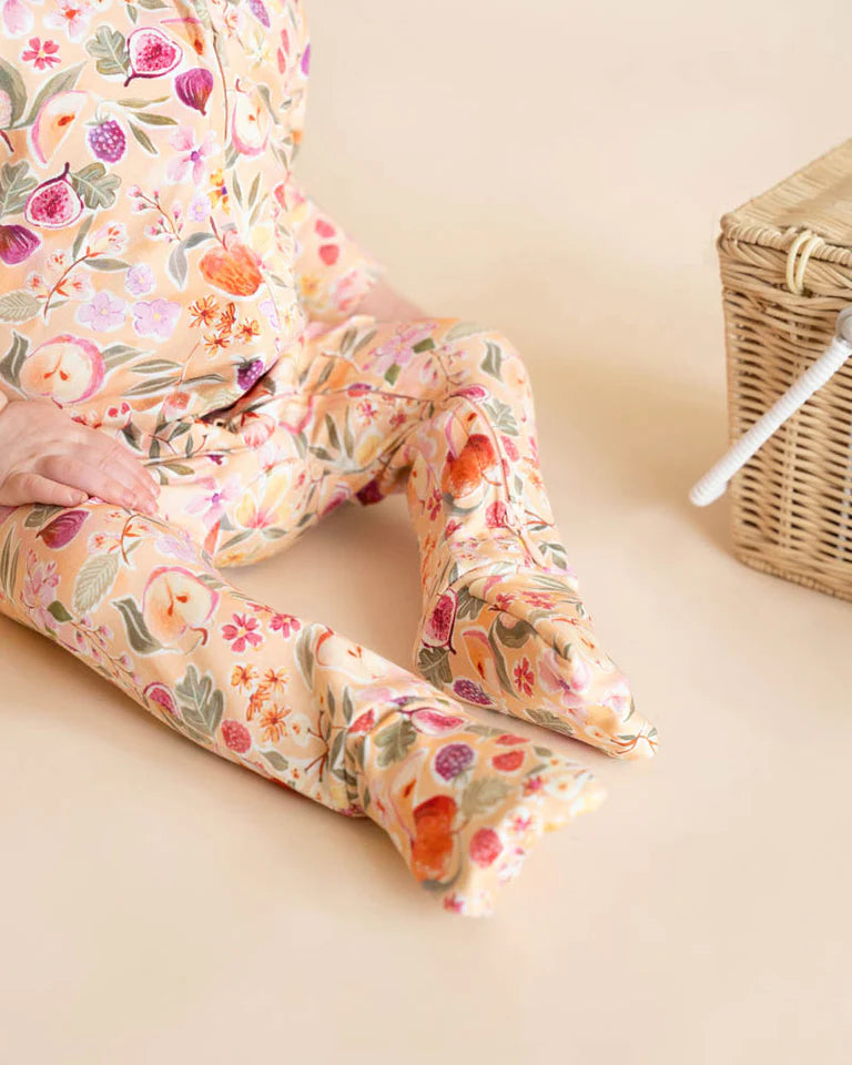 ORCHARD BLOOM ORGANIC LS ZIPSUIT