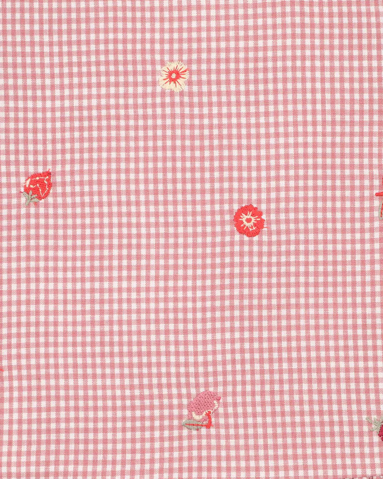 ORCHARD BLOOM EMB. CHECK DRESS 3-7 YRS
