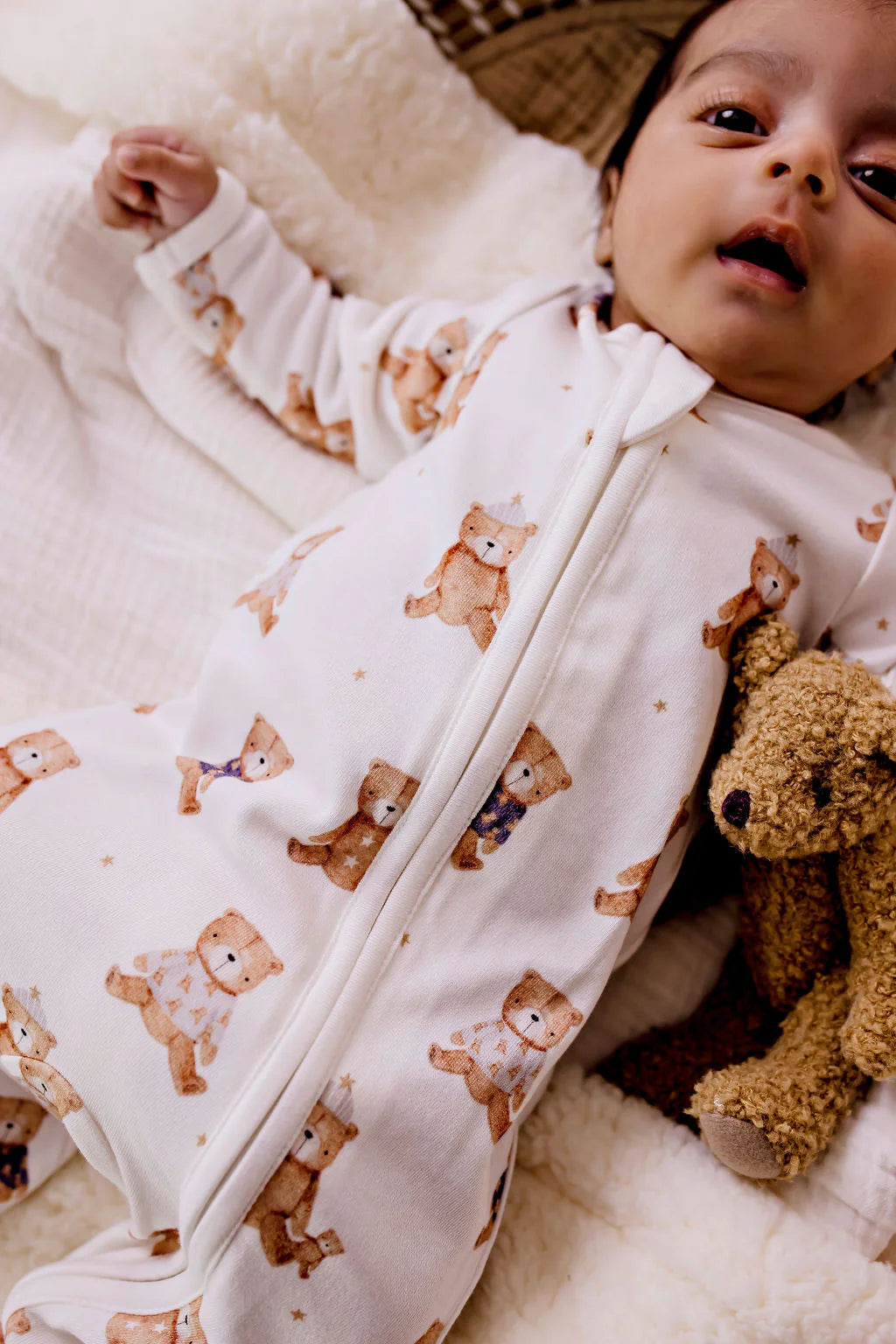 Bamboo Zipsuit - Mr Ted
