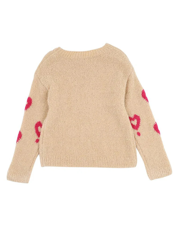 GIRLS HEARTS JUMPER