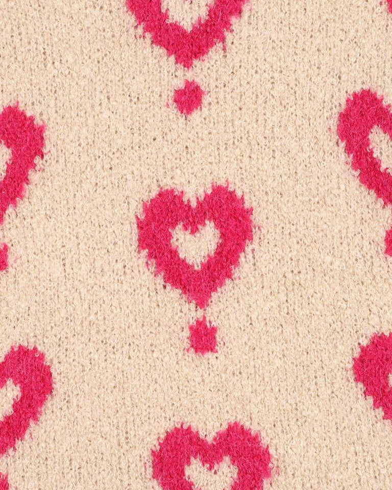 GIRLS HEARTS JUMPER