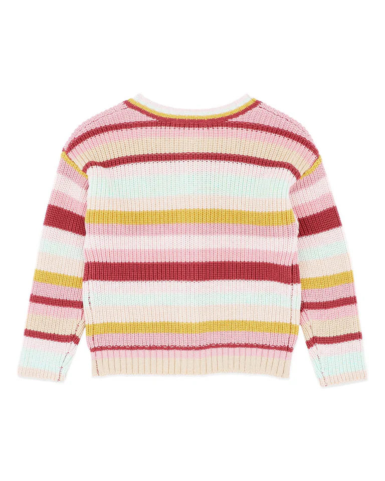 ORCHARD BLOOM STRIPE CARDIGAN