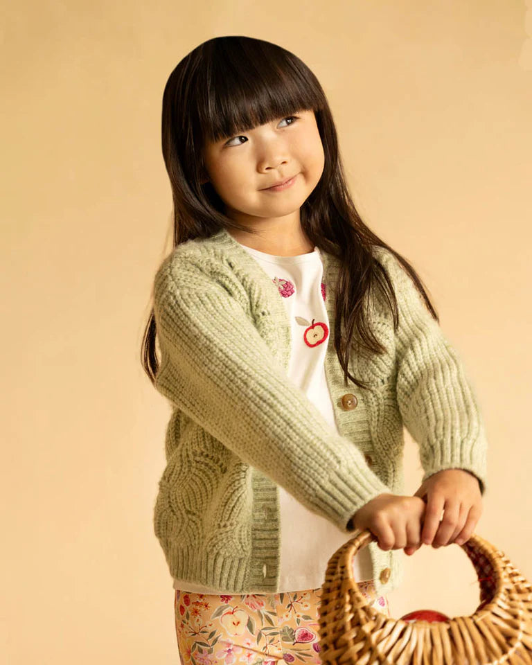 ORCHARD BLOOM POINTELLE CARDIGAN 3-7 YRS