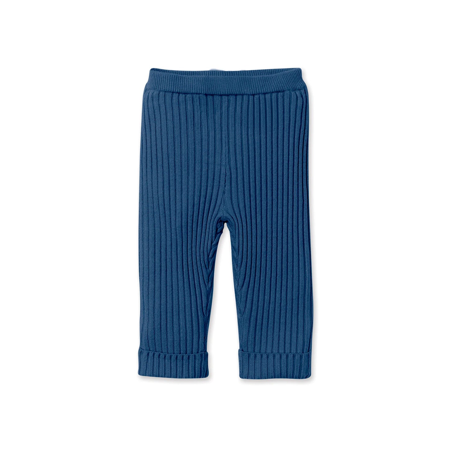 Ribbed Knit Leggings - Navy
