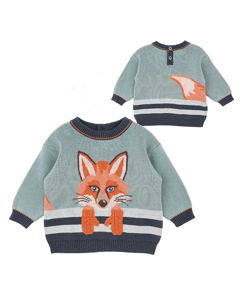 MR FOX IN MITTENS KNITTED JUMPER