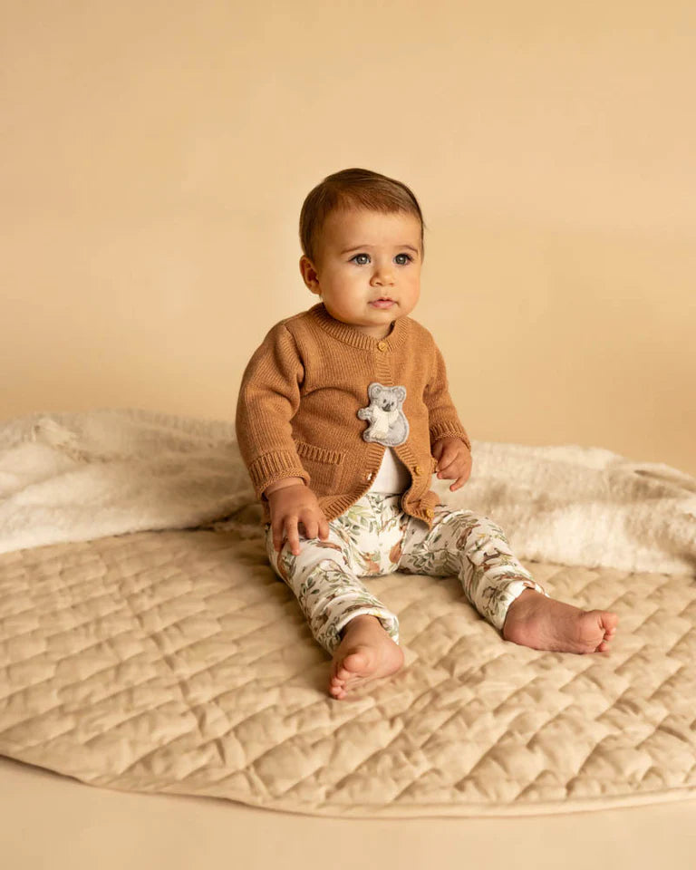 CHARLIE KOALA ORGANIC KNITTED CARDIGAN