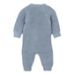 BLUE KNITTED ZIP ROMPER