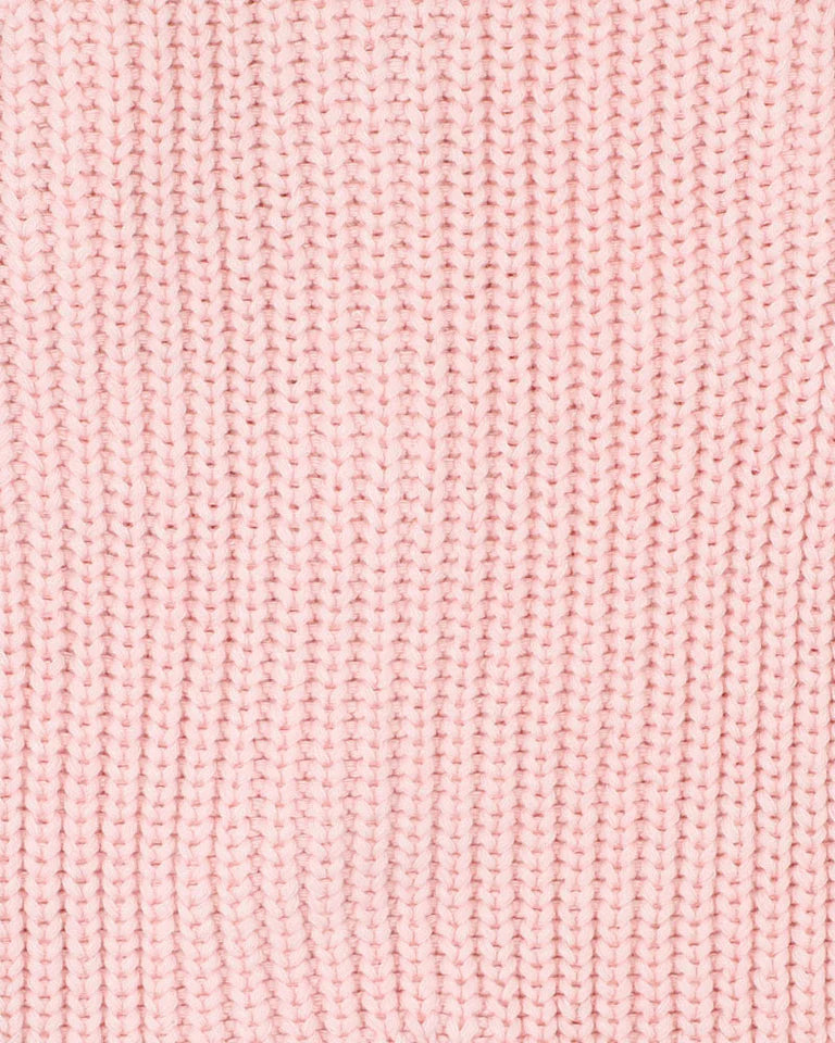 PALE PINK KNITTED ZIP ROMPER