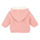 PINK MARL KNITTED HOODED JACKET