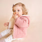 PINK MARL KNITTED HOODED JACKET