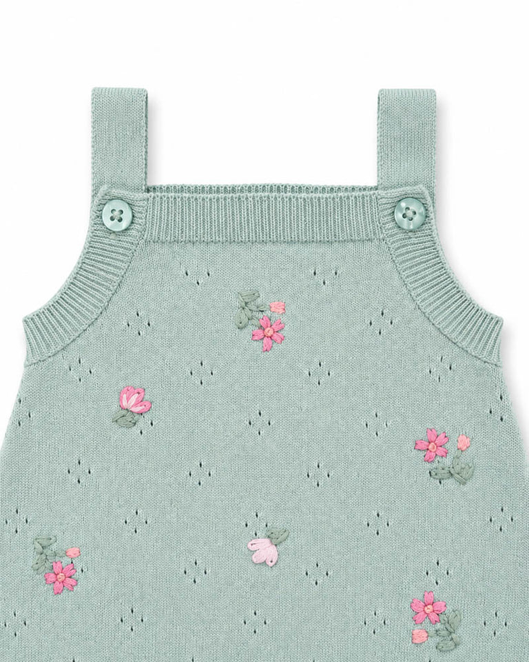 CHELSEA ORGANIC HAND EMB. KNIT BODYSUIT