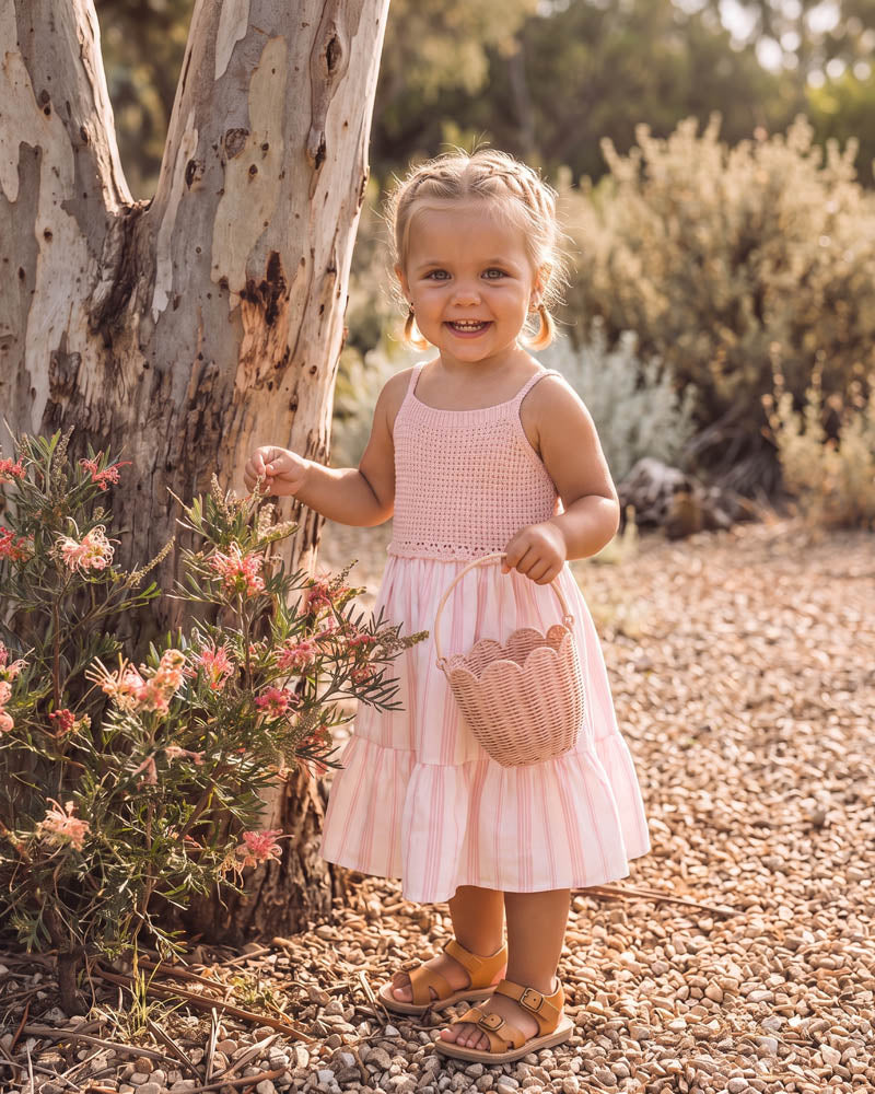 POPPY KNIT BODICE DRESS