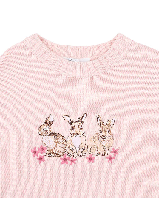 WINNIE EMB. BUNNY KNITTED JUMPER 3-7 YRS