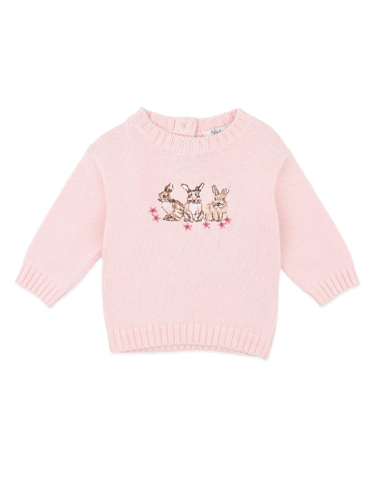 WINNIE EMB. BUNNY KNITTED JUMPER