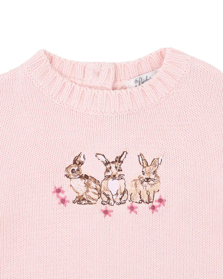 WINNIE EMB. BUNNY KNITTED JUMPER