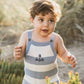 AXEL ORGANIC STRIPE KNITTED BODYSUIT