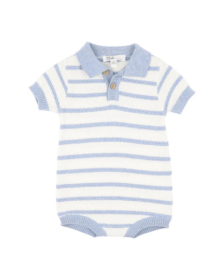 BRADY ORGANIC KNITTED POLO ROMPER