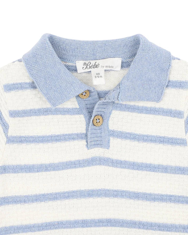 BRADY ORGANIC KNITTED POLO ROMPER