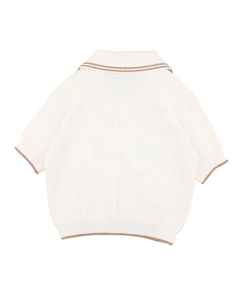 EVAN SS COLLARED JUMPER 3-7Y