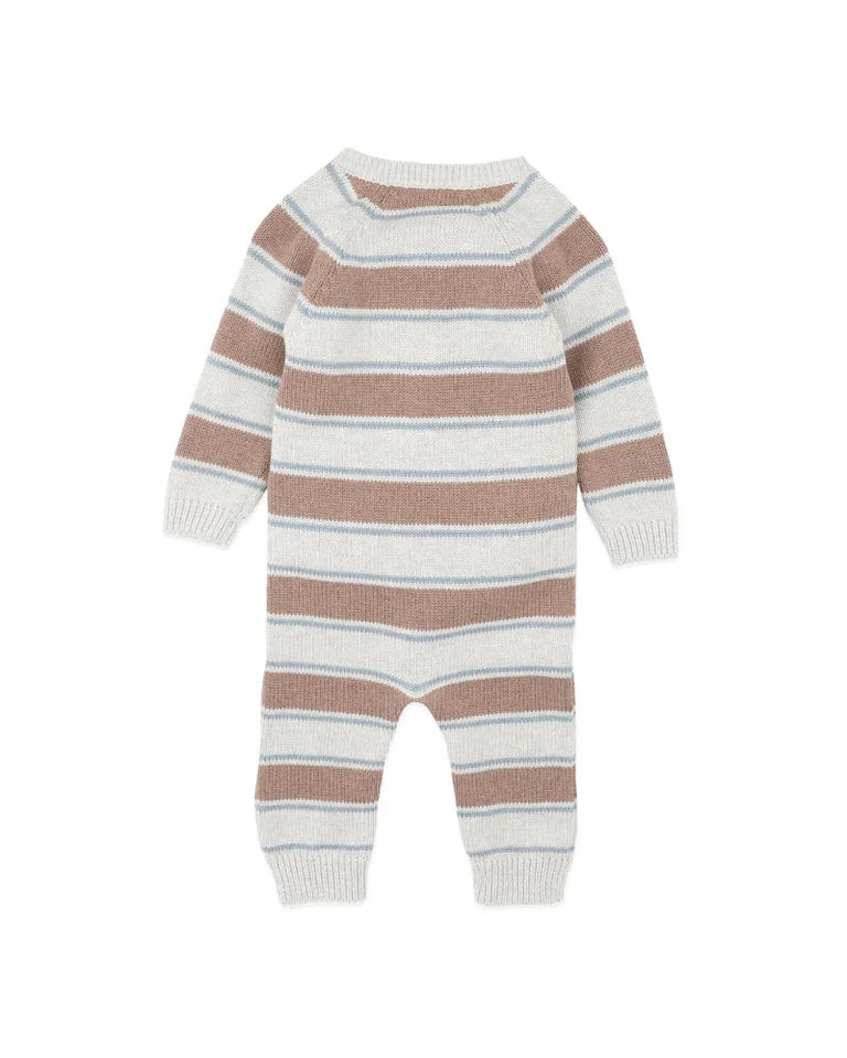 ALVIN STRIPE ORGANIC KNITTED ROMPER