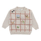 OTTO PUPPY GRID ORGANIC KNITTED JUMPER