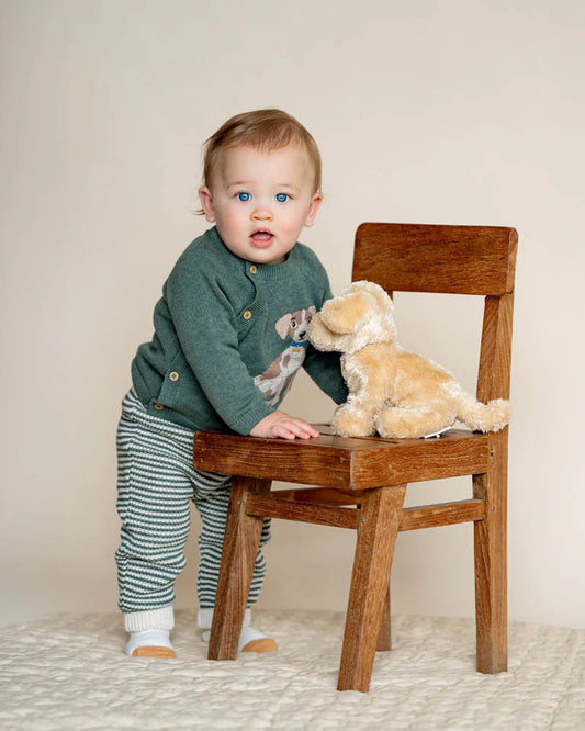 OTTO STRIPE ORGANIC KNITTED LEGGINGS