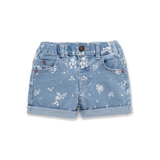 Eve Floral Denim Shorts