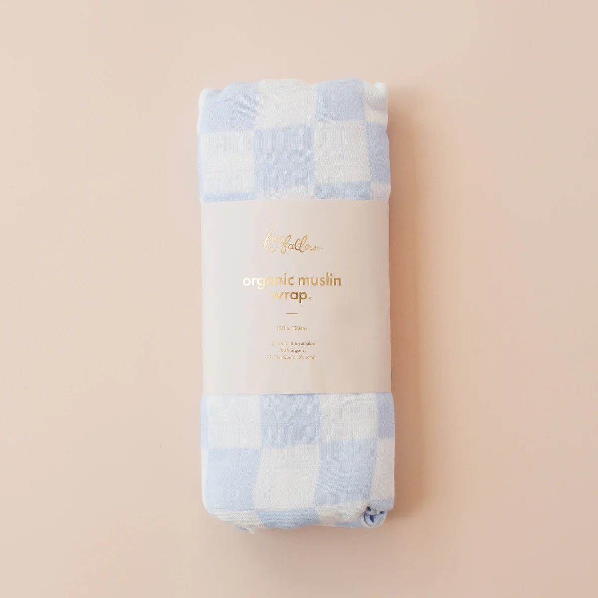 Powder Check Organic Muslin Wrap Swaddle