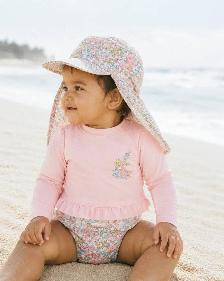 GIRLS PINK LS RASH TOP