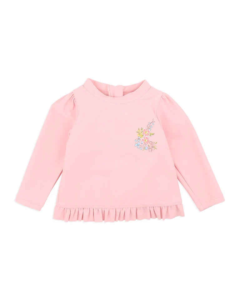 GIRLS PINK LS RASH TOP