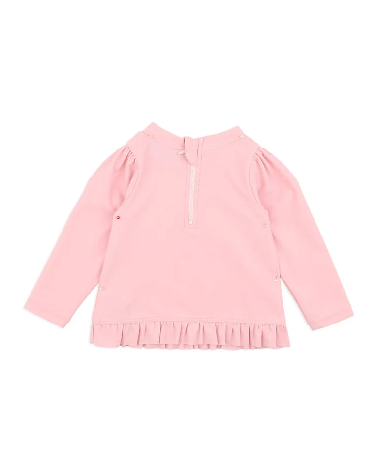 GIRLS PINK LS RASH TOP