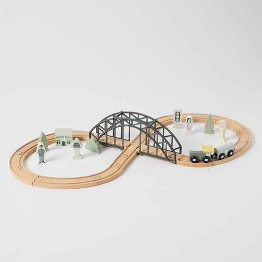 Wooden train set