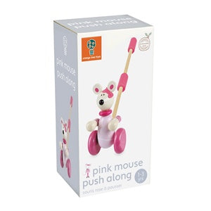 PUSH ALONG PINK MOUSE BOXED