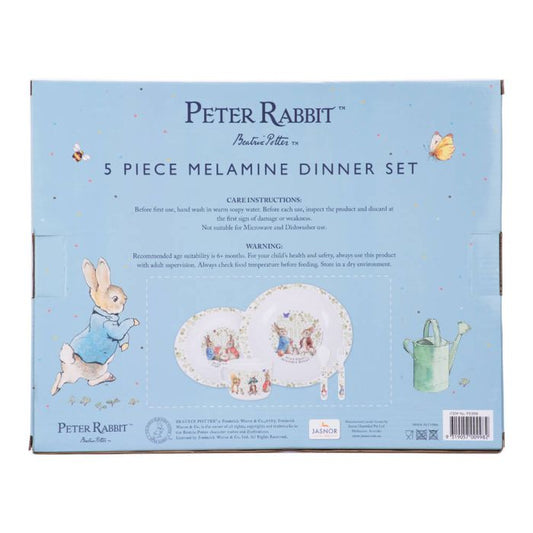 PETER RABBIT 5 PIECE MELAMINE DINNER SET