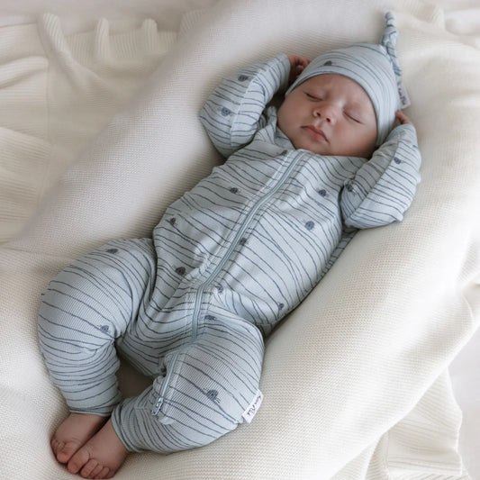 Seal Rib Zip Romper